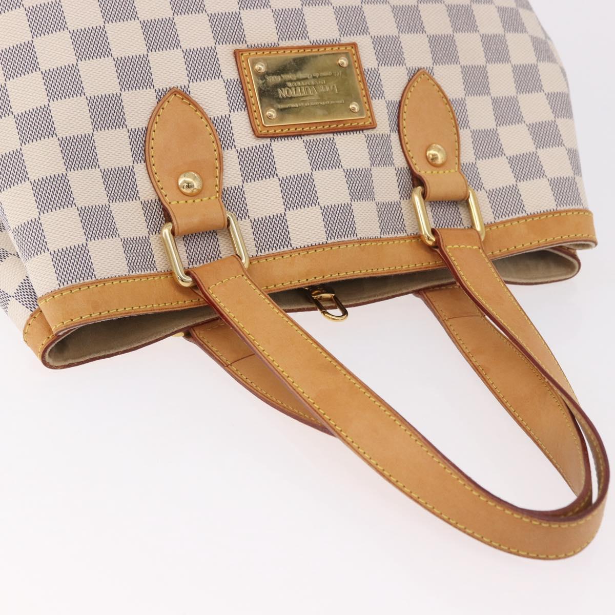 LOUIS VUITTON Damier Azur Hampstead PM Tote Bag N51207 LV Auth 188965