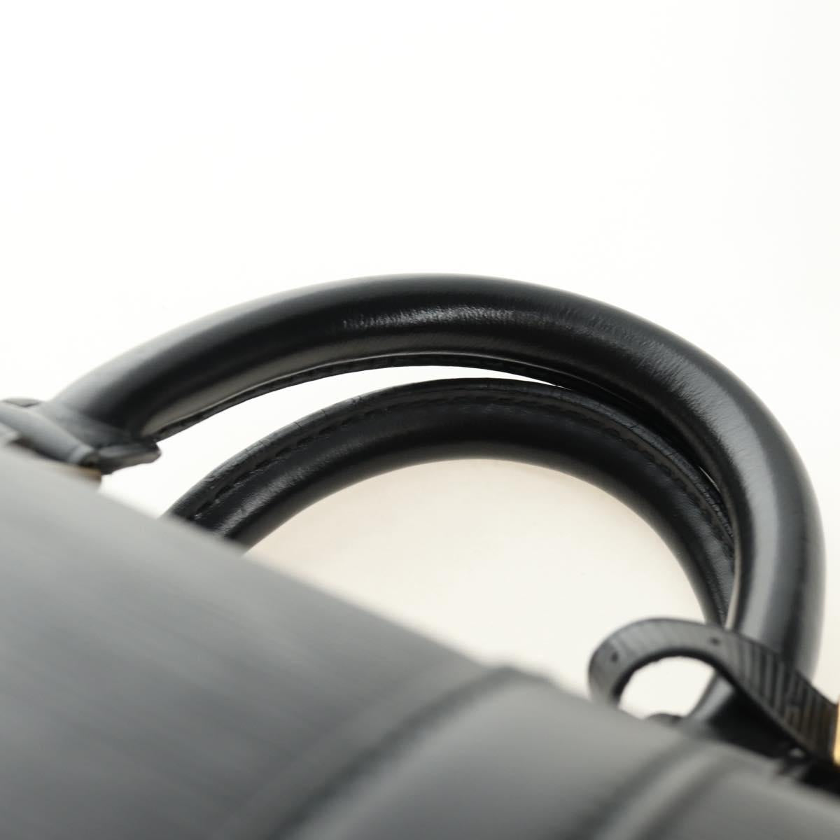 LOUIS VUITTON Epi Keepall 50 Boston Bag Noir M42962 LV Auth 188969V