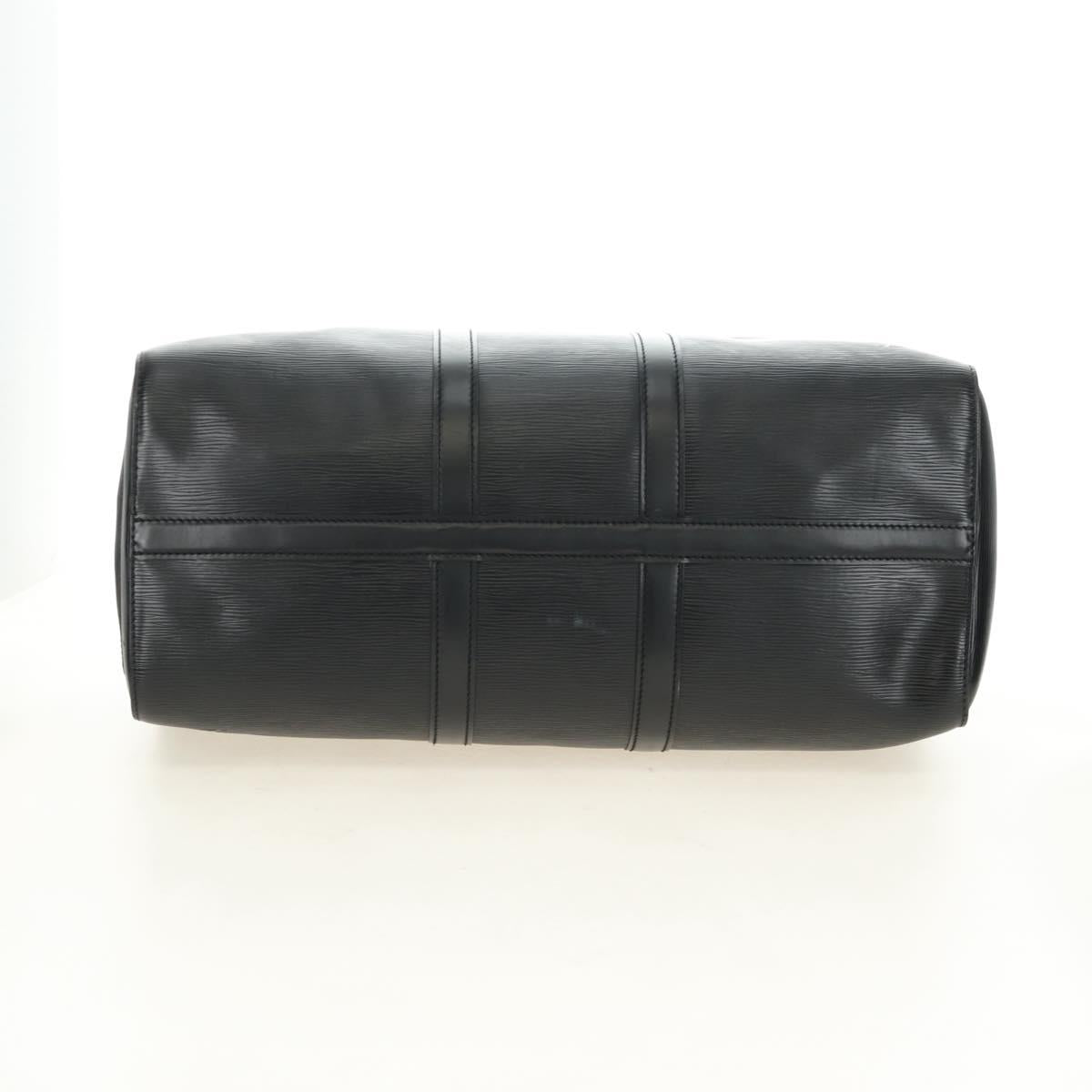 LOUIS VUITTON Epi Keepall 50 Boston Bag Noir M42962 LV Auth 188969V