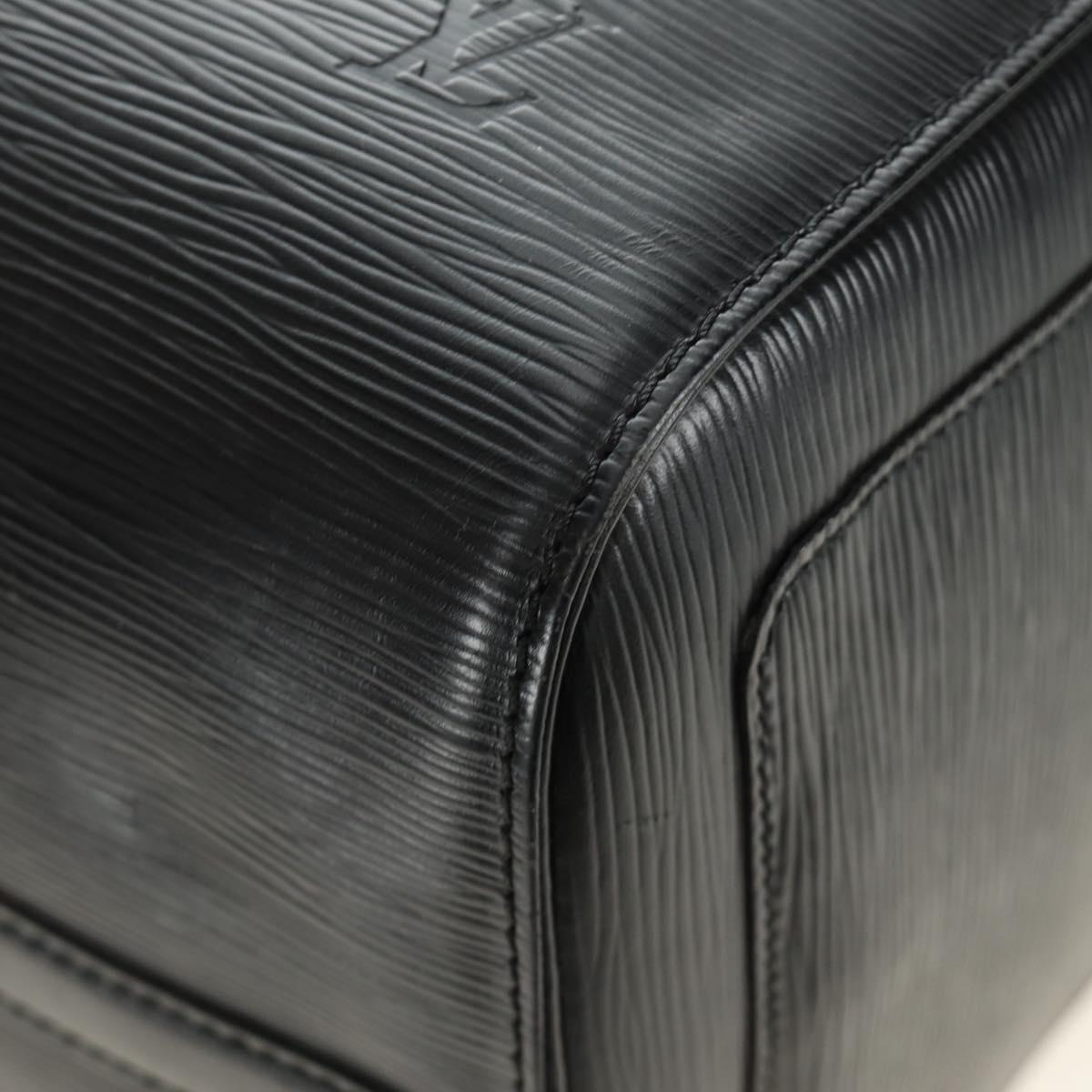 LOUIS VUITTON Epi Keepall 50 Boston Bag Noir M42962 LV Auth 188969V