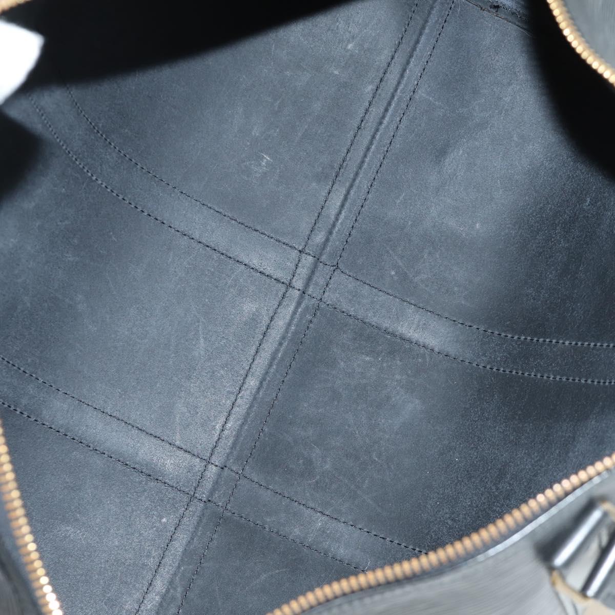 LOUIS VUITTON Epi Keepall 50 Boston Bag Noir M42962 LV Auth 188969V