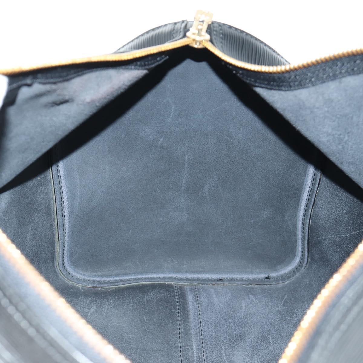 LOUIS VUITTON Epi Keepall 50 Boston Bag Noir M42962 LV Auth 188969V