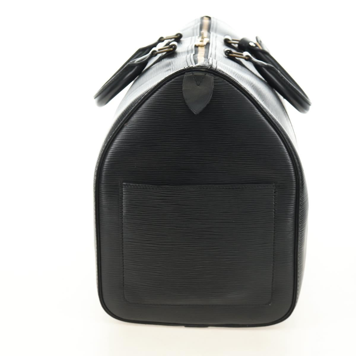 LOUIS VUITTON Epi Keepall 50 Boston Bag Noir M42962 LV Auth 188969V