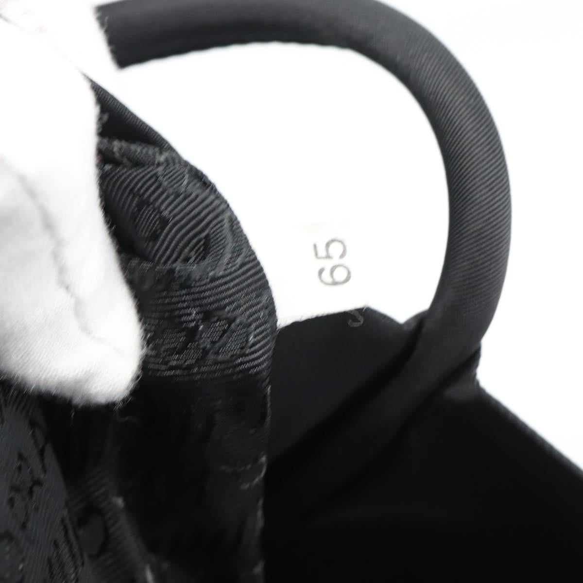 PRADA Tote Bag Nylon Black Silver Auth 188976A
