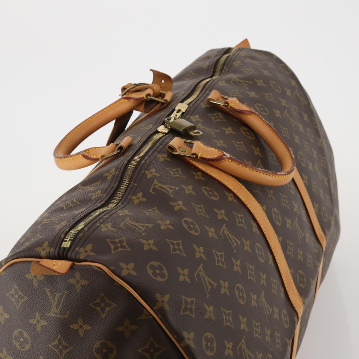 LOUIS VUITTON Monogram Keepall 60 Boston Bag M41422 LV Auth 188986A