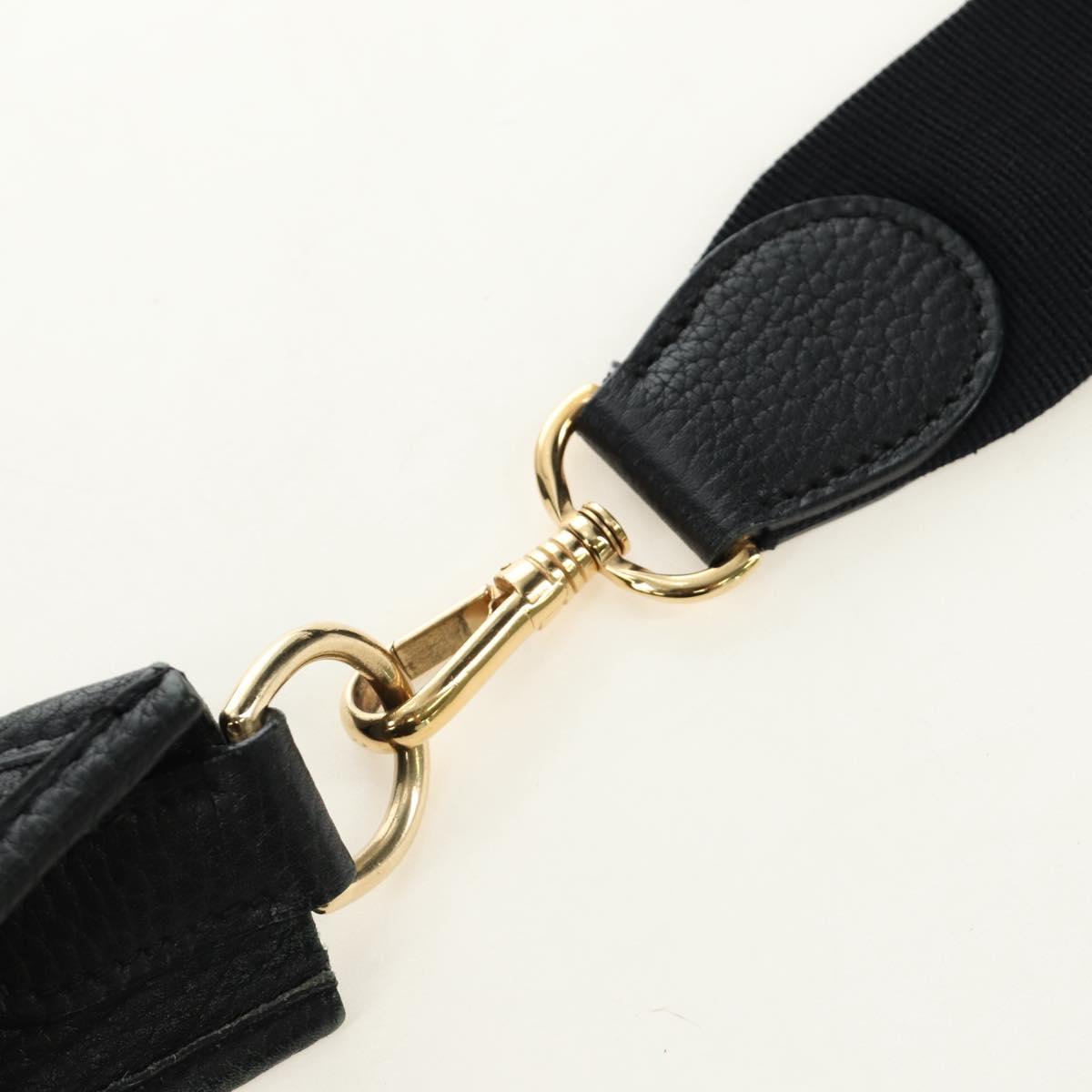 HERMES Evelyn 1 GM Bag Taurillon Leather Black Gold Auth 188991M