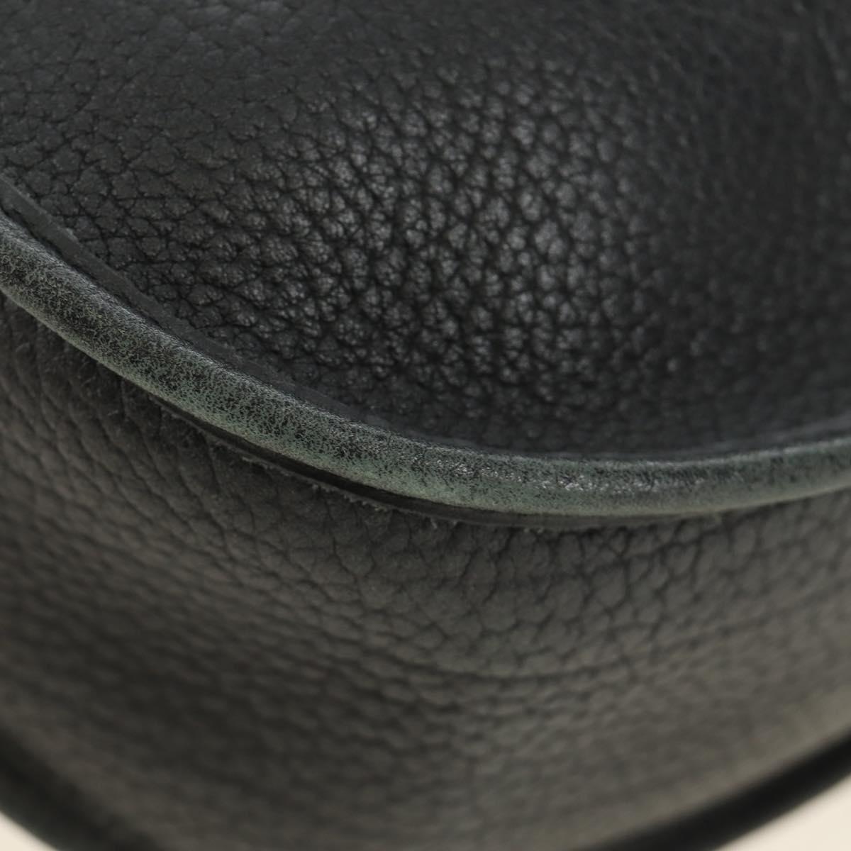 HERMES Evelyn 1 GM Bag Taurillon Leather Black Gold Auth 188991M
