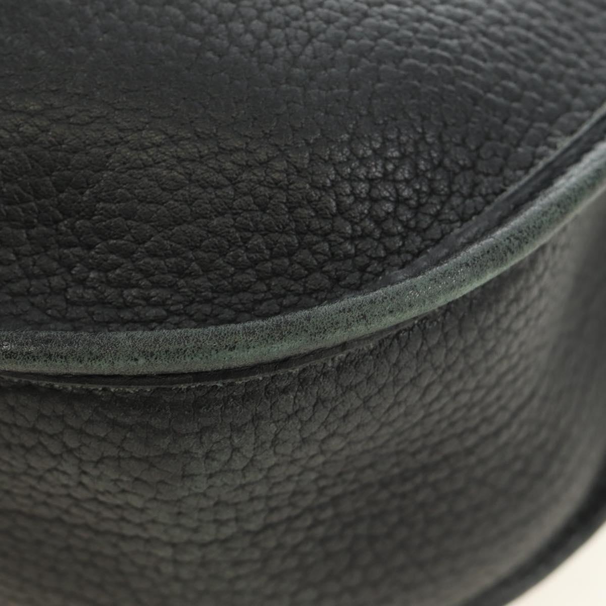 HERMES Evelyn 1 GM Bag Taurillon Leather Black Gold Auth 188991M