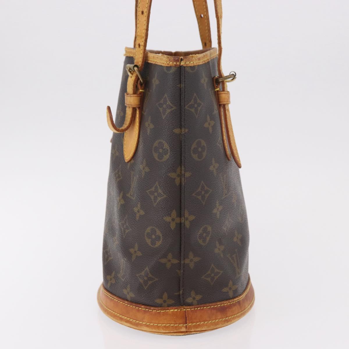 LOUIS VUITTON Monogram Bucket PM Shoulder Bag M42238 LV Auth 188993