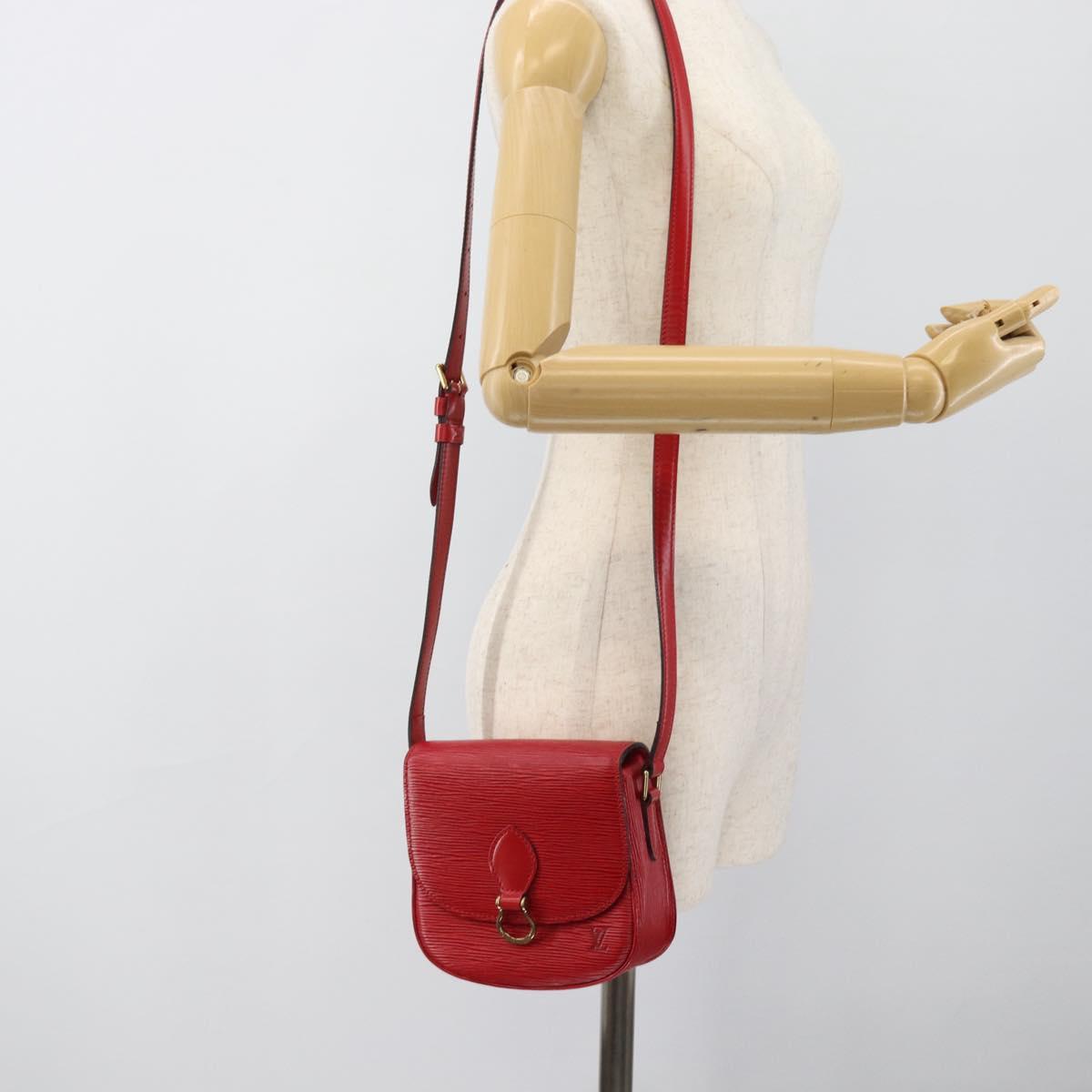 LOUIS VUITTON Epi Saint Cloud PM Shoulder Bag Red M52217 LV Auth 188998A