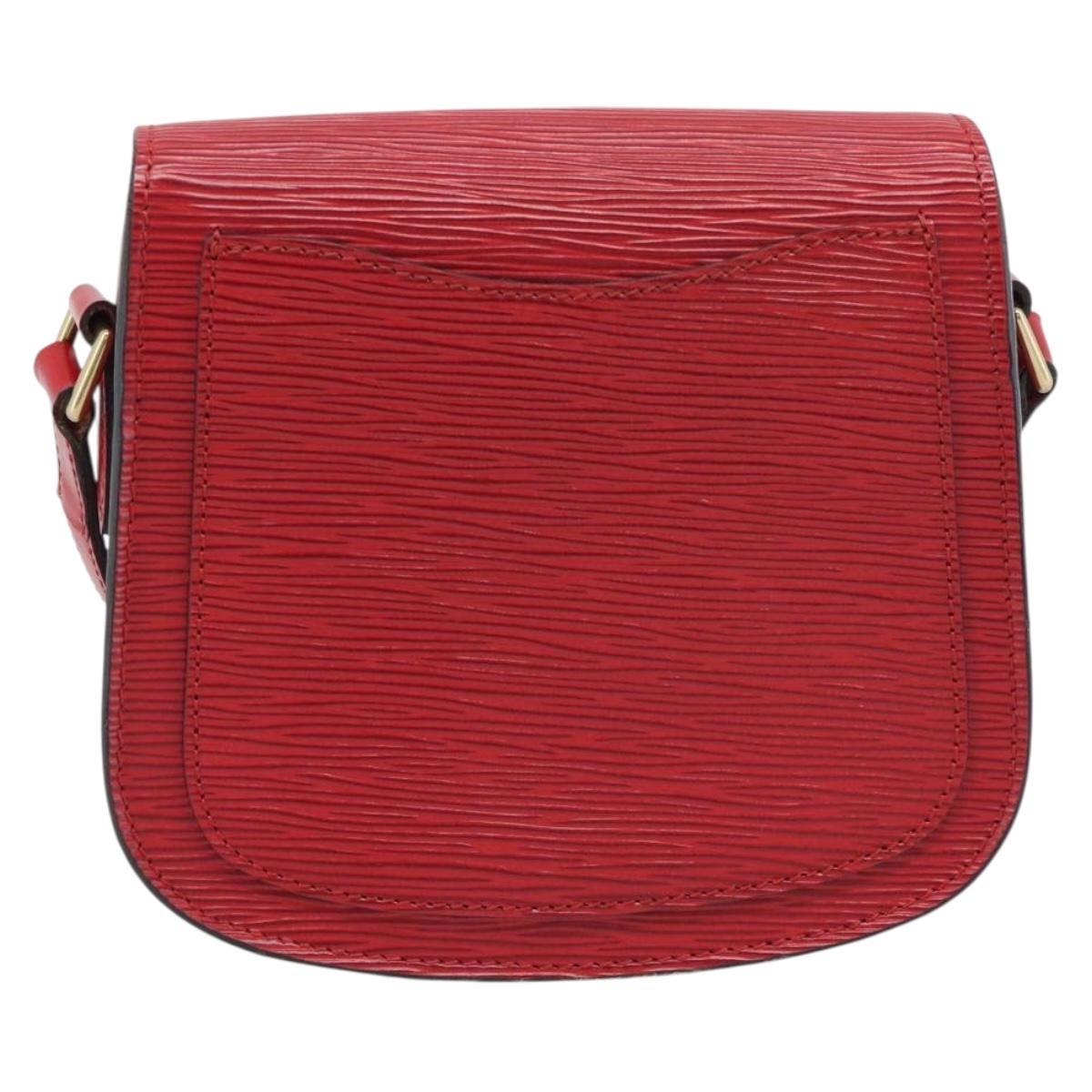 LOUIS VUITTON Epi Saint Cloud PM Shoulder Bag Red M52217 LV Auth 188998A