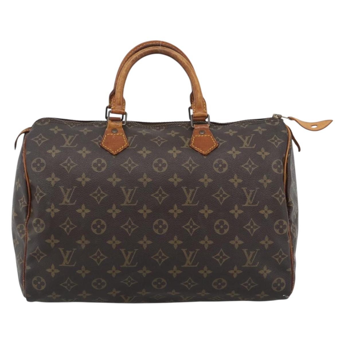 LOUIS VUITTON Monogram Speedy 35 Hand Bag M41524 LV Auth 189003