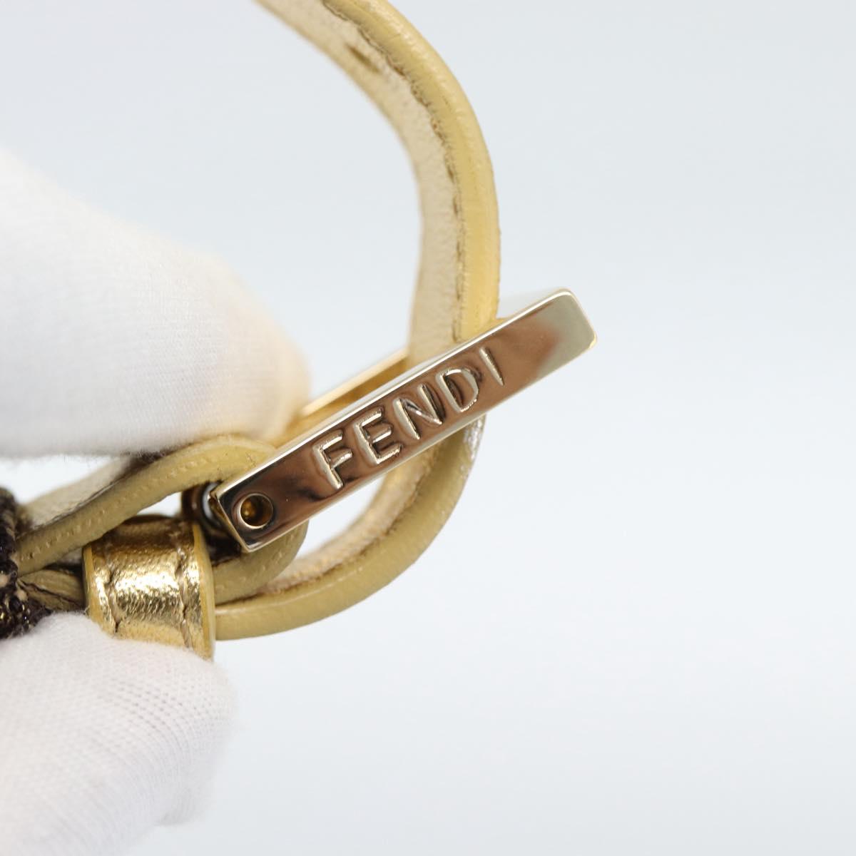 FENDI Zucca Canvas Mamma Baguette Shoulder Bag Purple Gold Auth 189005SAM