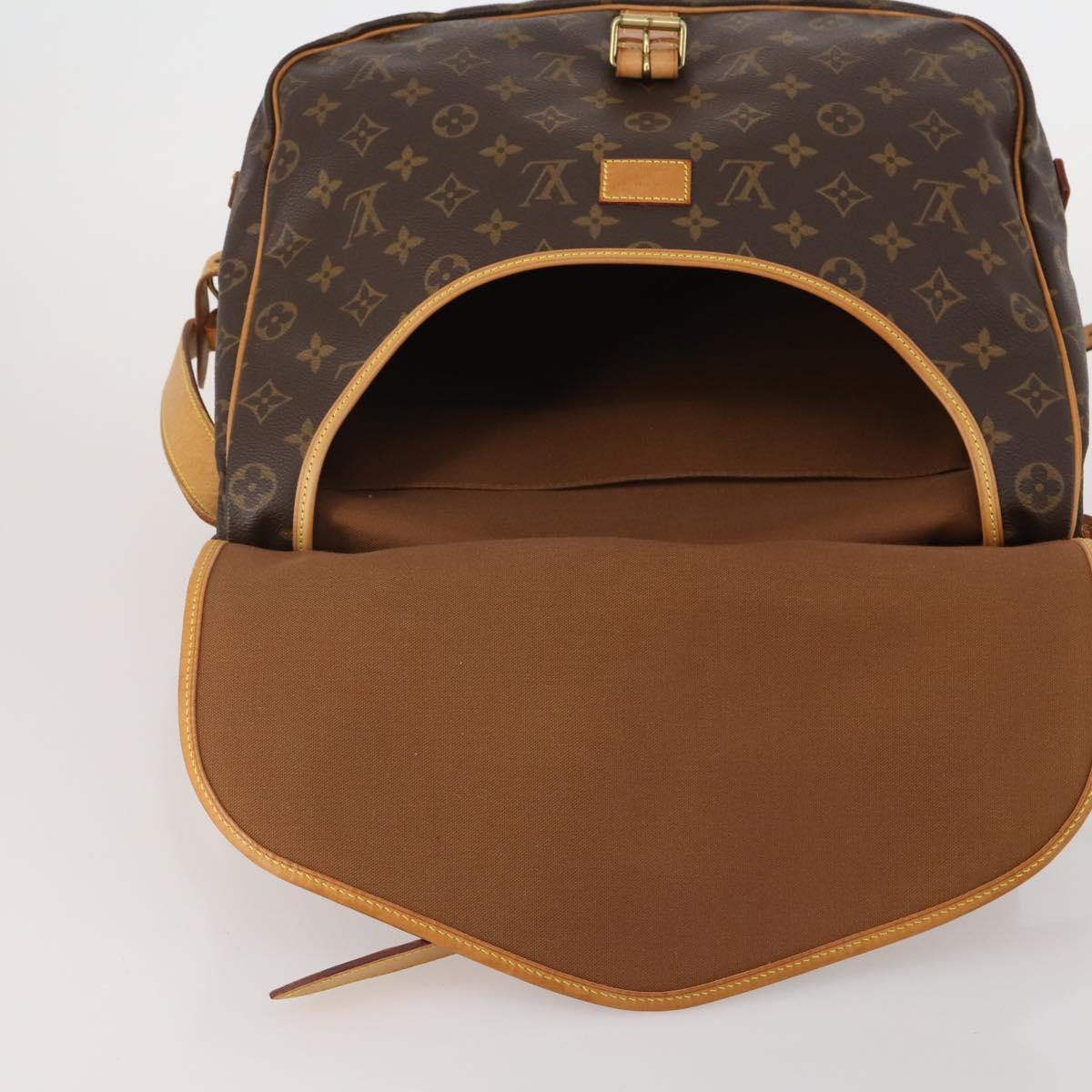 LOUIS VUITTON Monogram Saumur 35 Shoulder Bag M42254 LV Auth 189010A