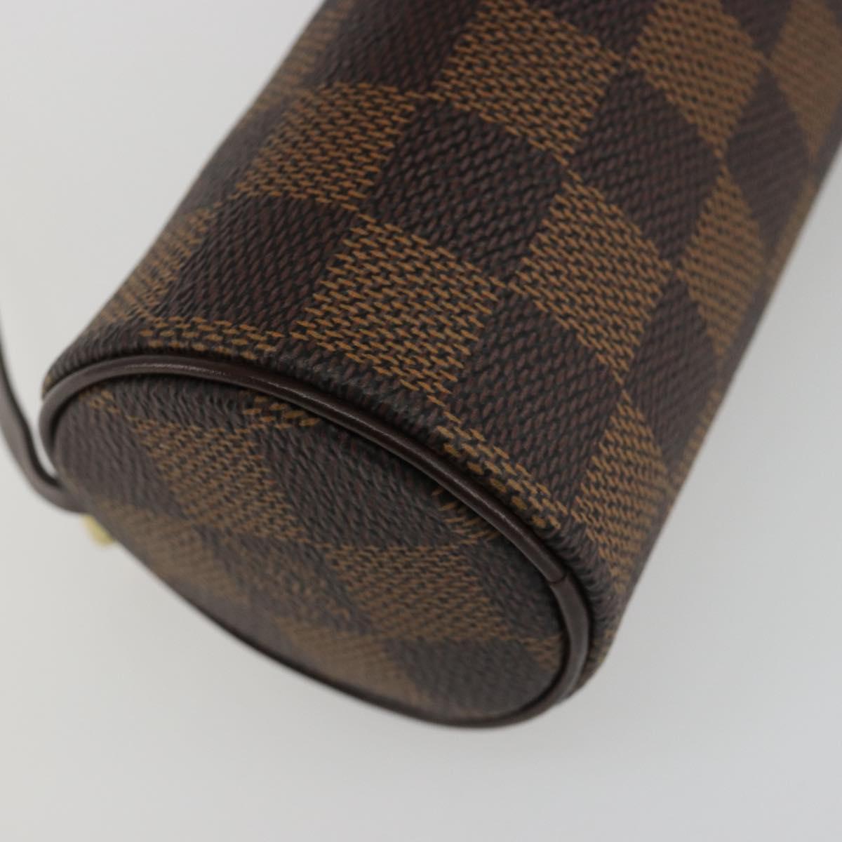 LOUIS VUITTON Damier Ebene Papillon Pouch LV Auth 189012
