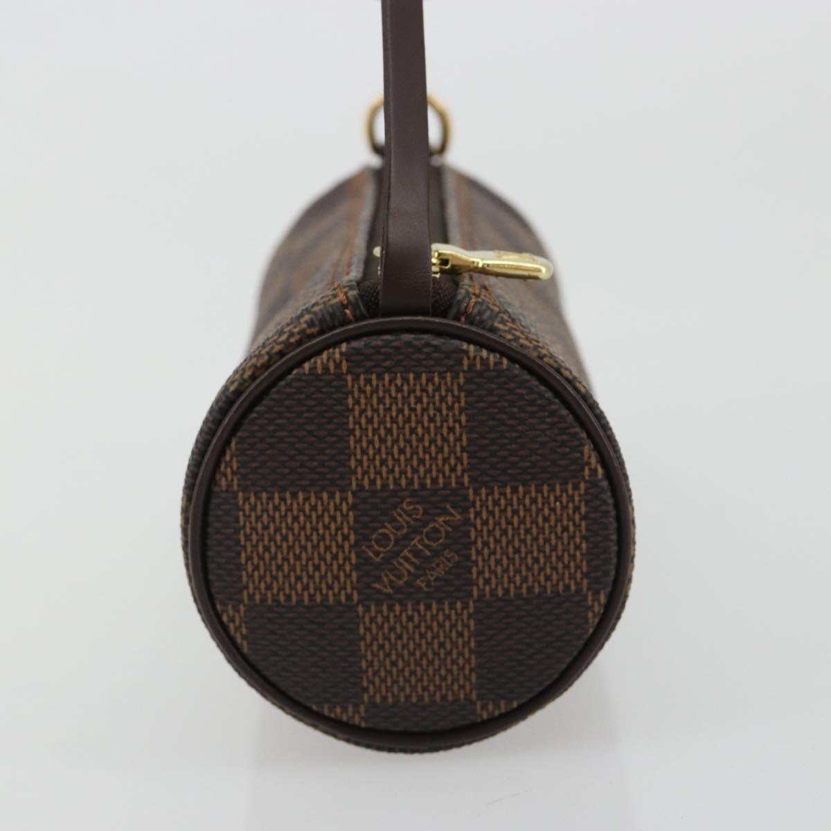 LOUIS VUITTON Damier Ebene Papillon Pouch LV Auth 189012