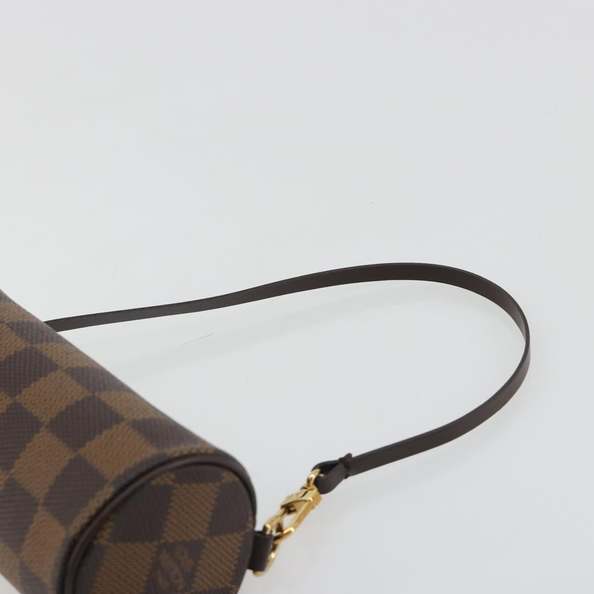 LOUIS VUITTON Damier Ebene Papillon Pouch LV Auth 189012