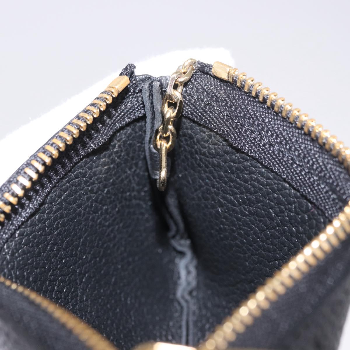 LOUIS VUITTON Monogram Empreinte Pochette Cles Purse Black M28796 Auth 189015V