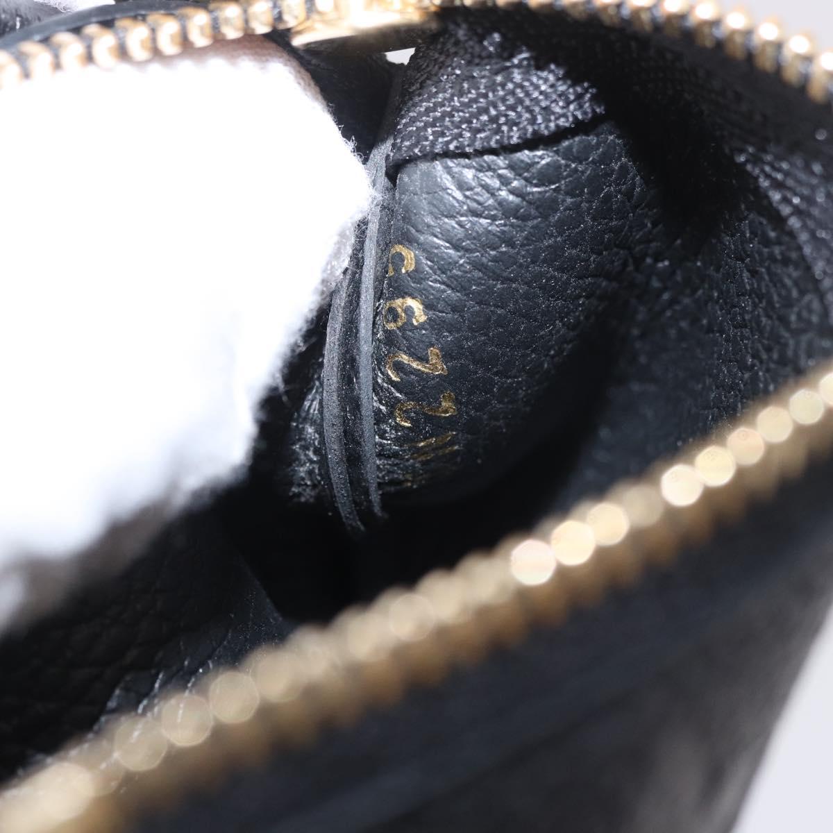 LOUIS VUITTON Monogram Empreinte Pochette Cles Purse Black M28796 Auth 189015V