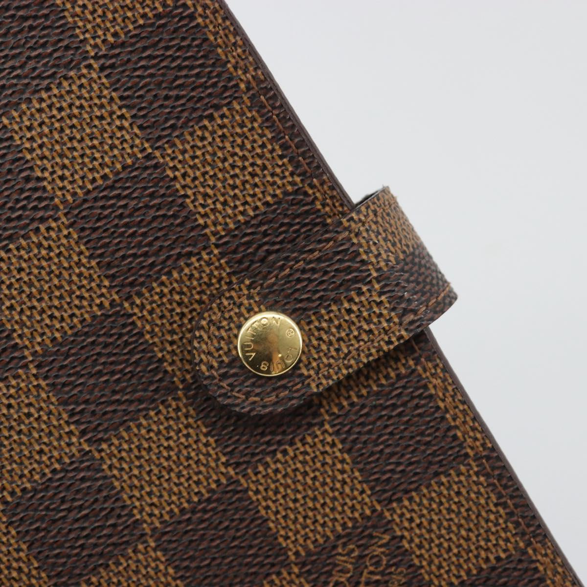 LOUIS VUITTON Damier Ebene Agenda PM Day Planner Cover R20700 LV Auth 189019