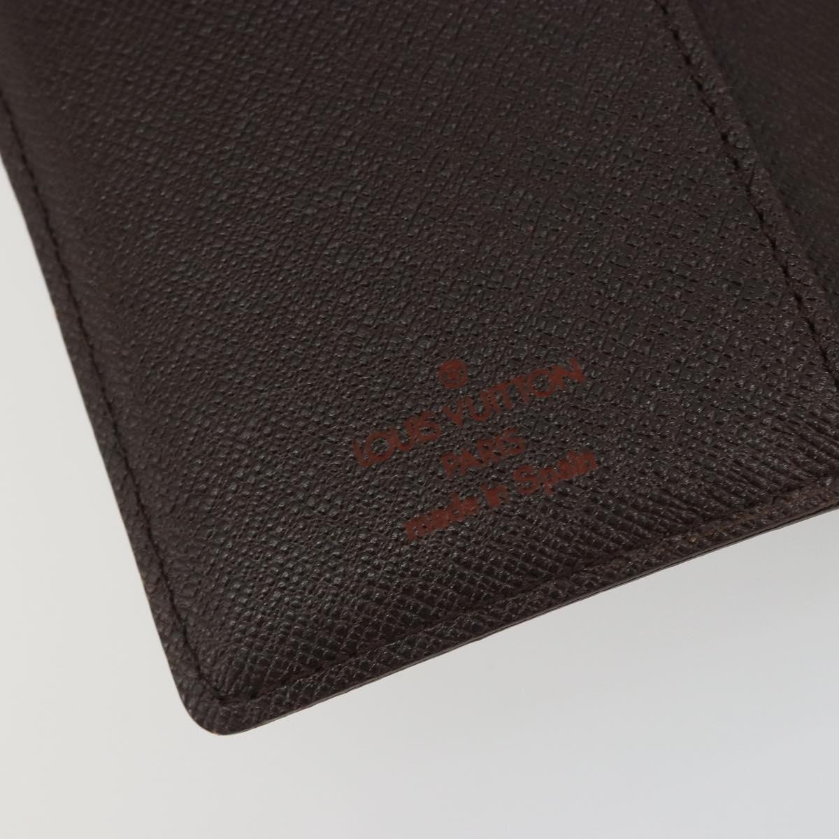 LOUIS VUITTON Damier Ebene Agenda PM Day Planner Cover R20700 LV Auth 189019