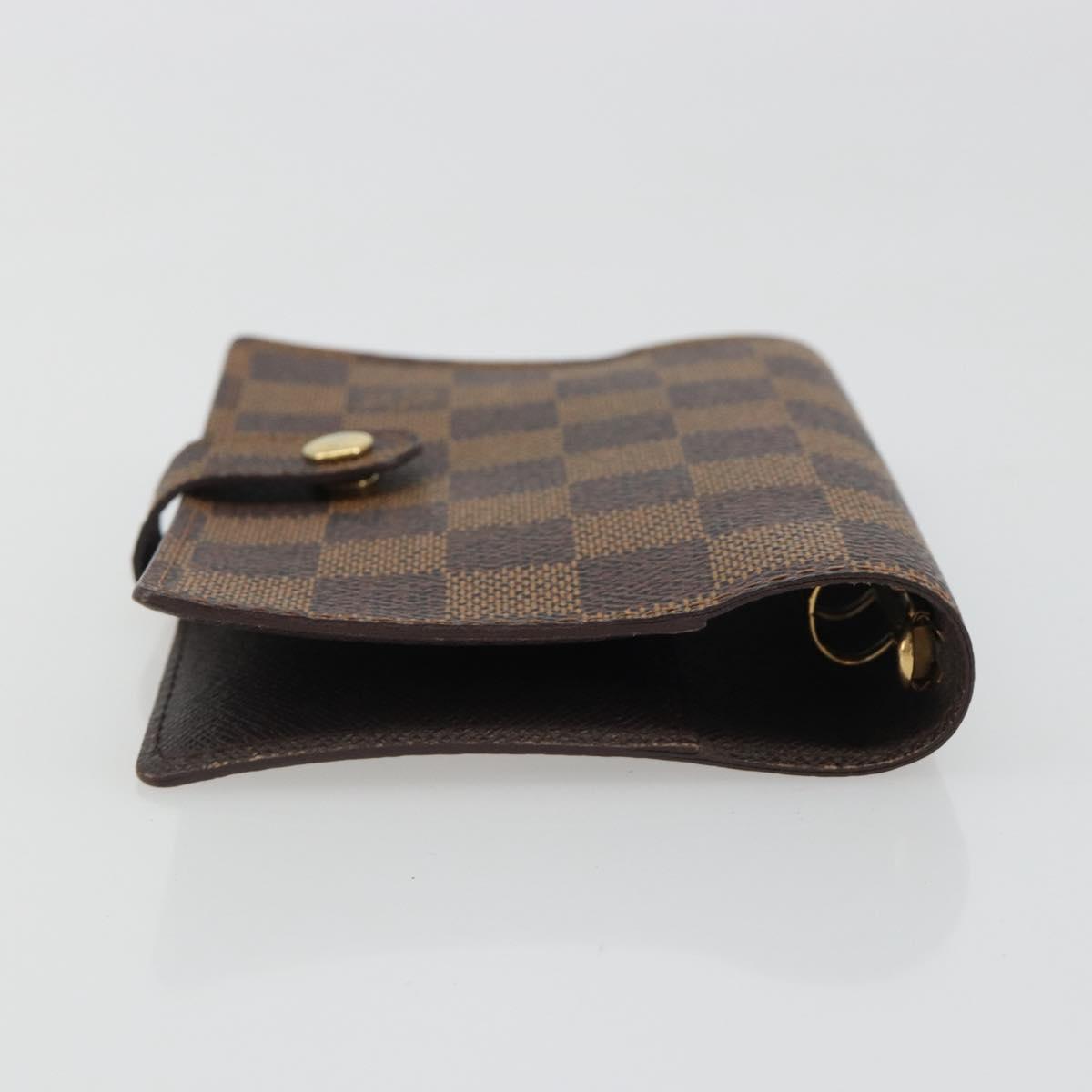 LOUIS VUITTON Damier Ebene Agenda PM Day Planner Cover R20700 LV Auth 189019