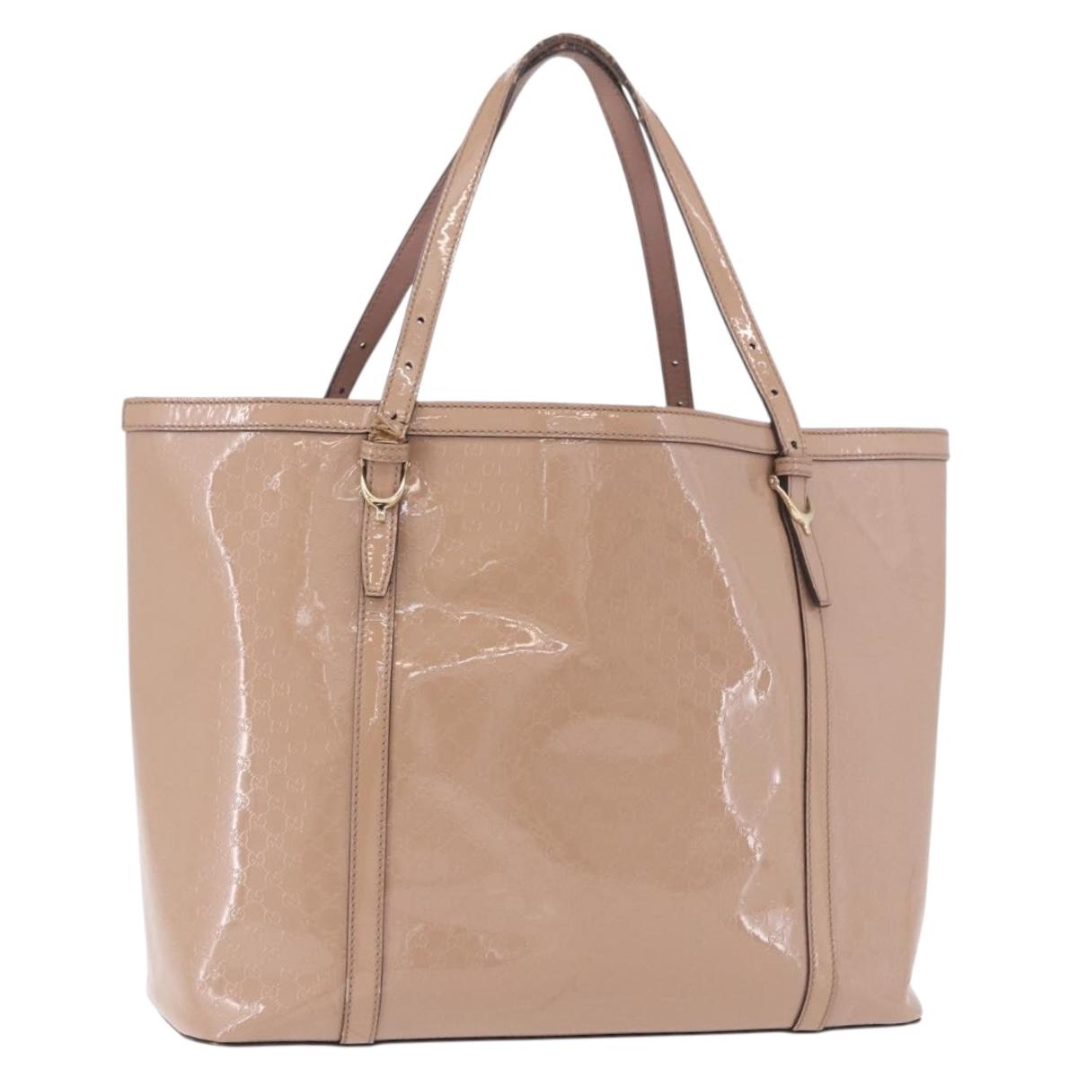 GUCCI Micro GG Canvas Micro Guccissima Tote Bag PVC Pink Gold 309613 Auth 189026