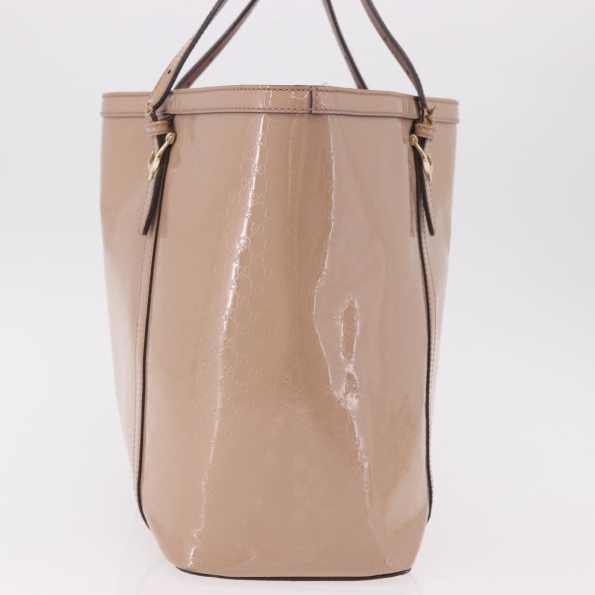 GUCCI Micro GG Canvas Micro Guccissima Tote Bag PVC Pink Gold 309613 Auth 189026