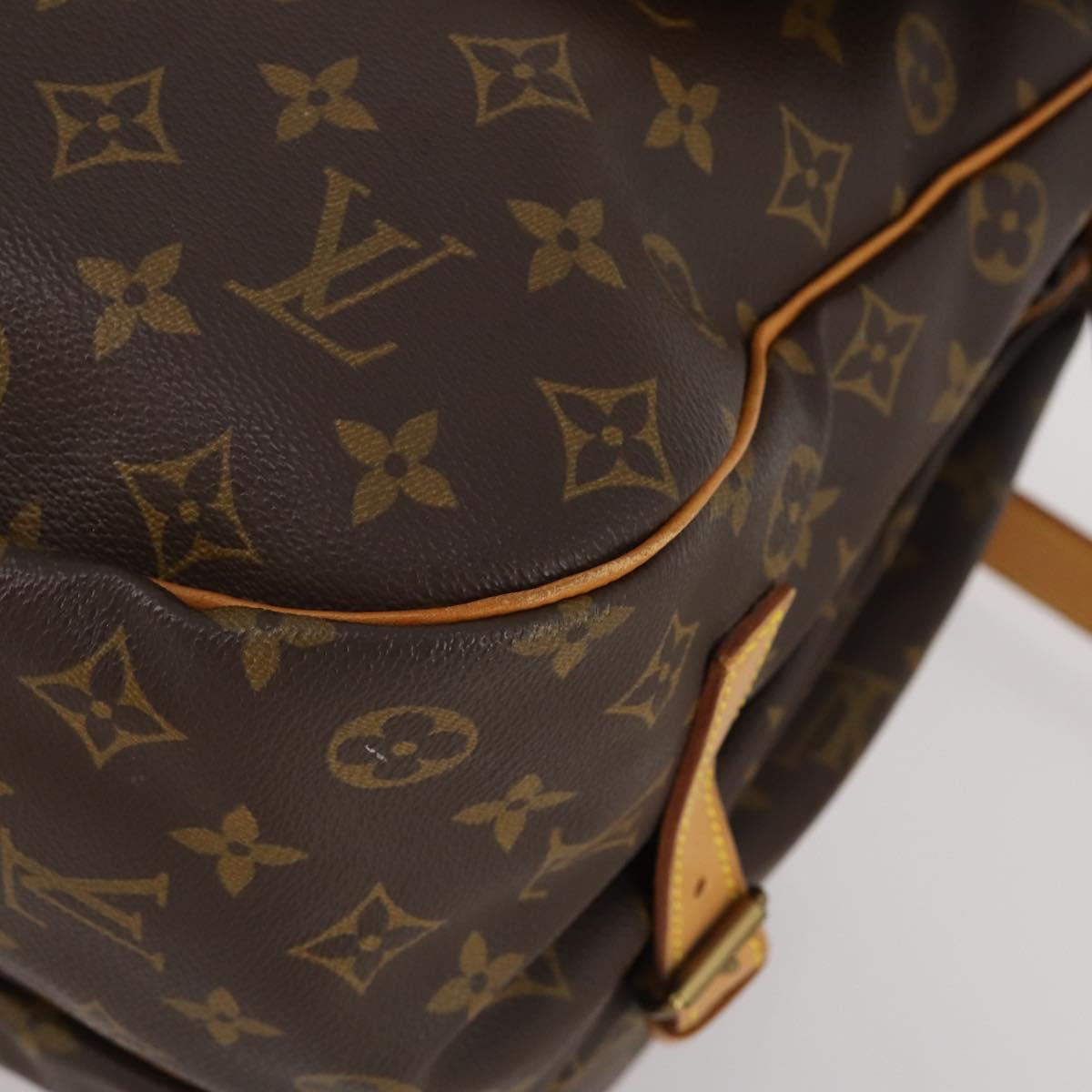 LOUIS VUITTON Monogram Saumur 35 Shoulder Bag M42254 LV Auth 189028A