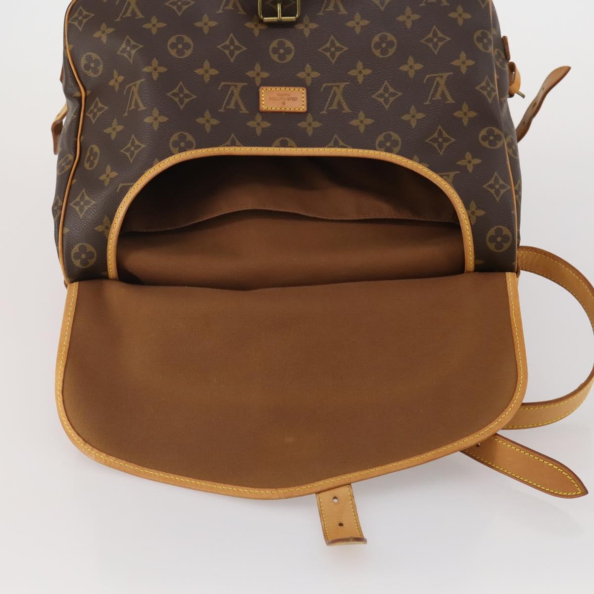 LOUIS VUITTON Monogram Saumur 35 Shoulder Bag M42254 LV Auth 189028A