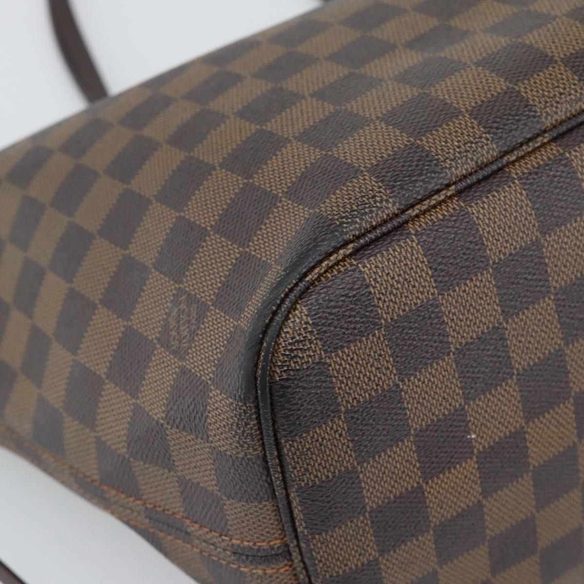 LOUIS VUITTON Damier Ebene Neverfull MM Tote Bag N51105 LV Auth 189029
