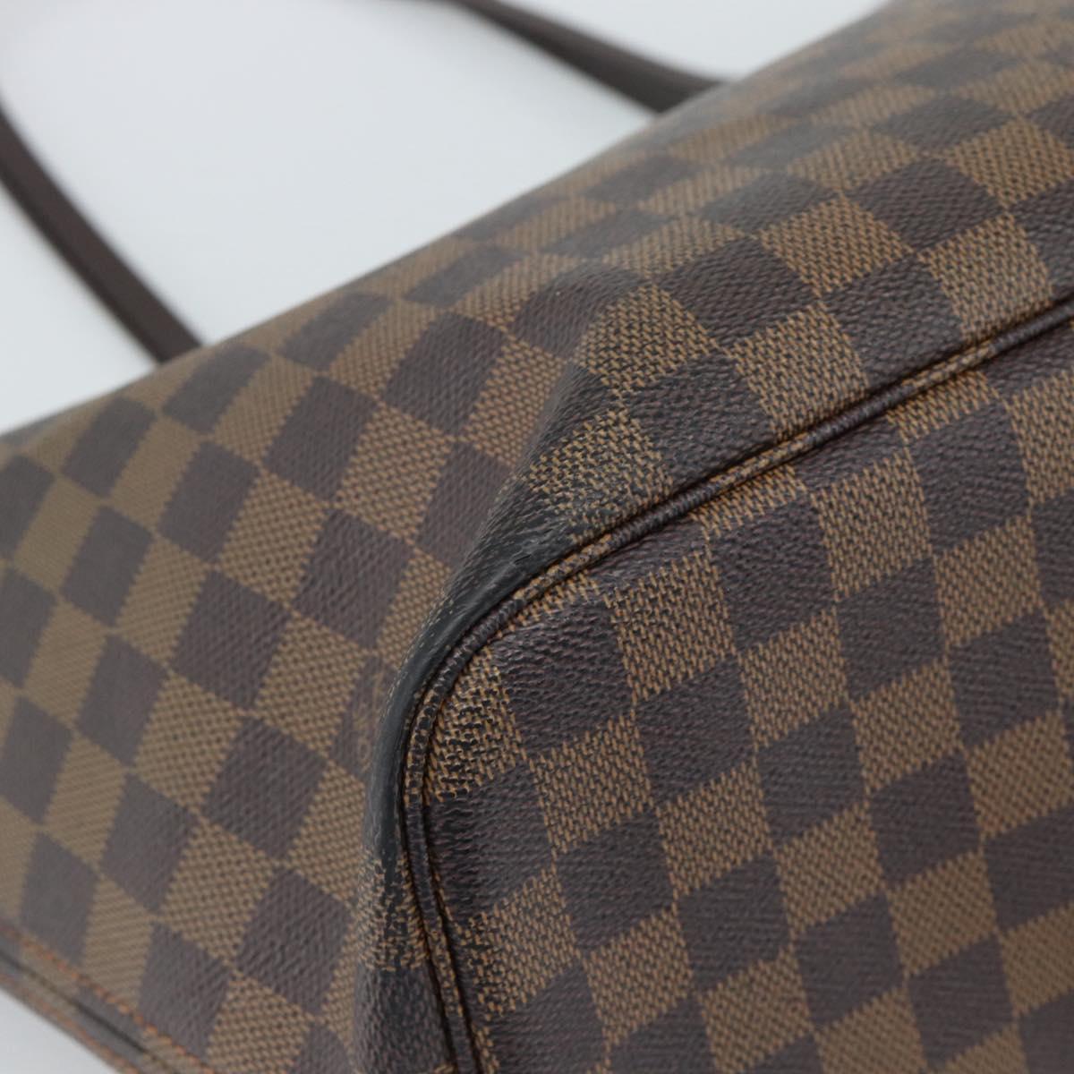 LOUIS VUITTON Damier Ebene Neverfull MM Tote Bag N51105 LV Auth 189029
