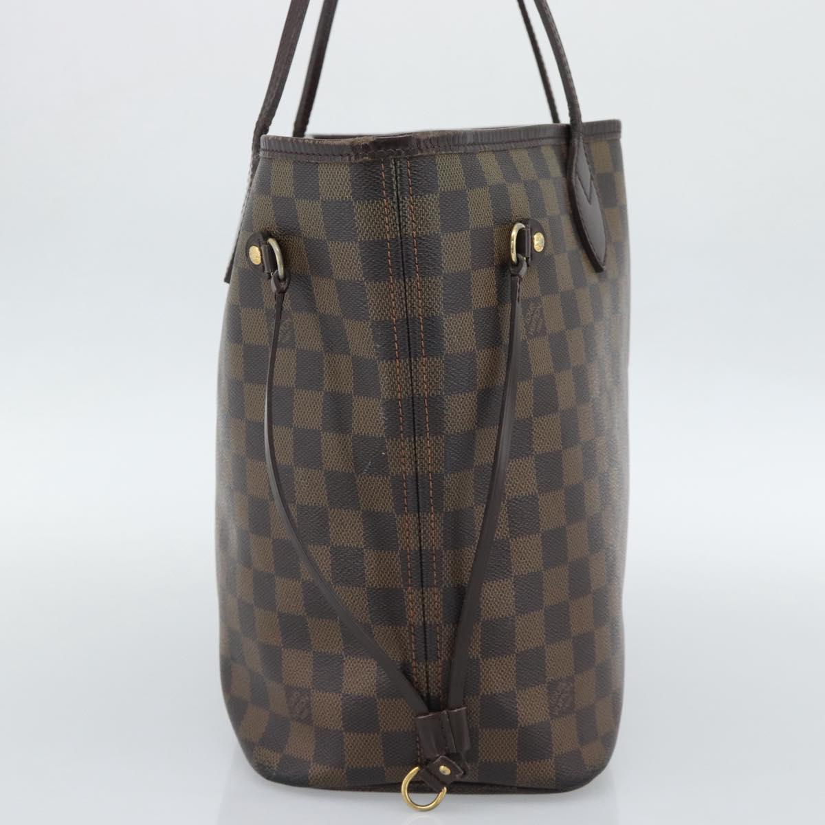 LOUIS VUITTON Damier Ebene Neverfull MM Tote Bag N51105 LV Auth 189029