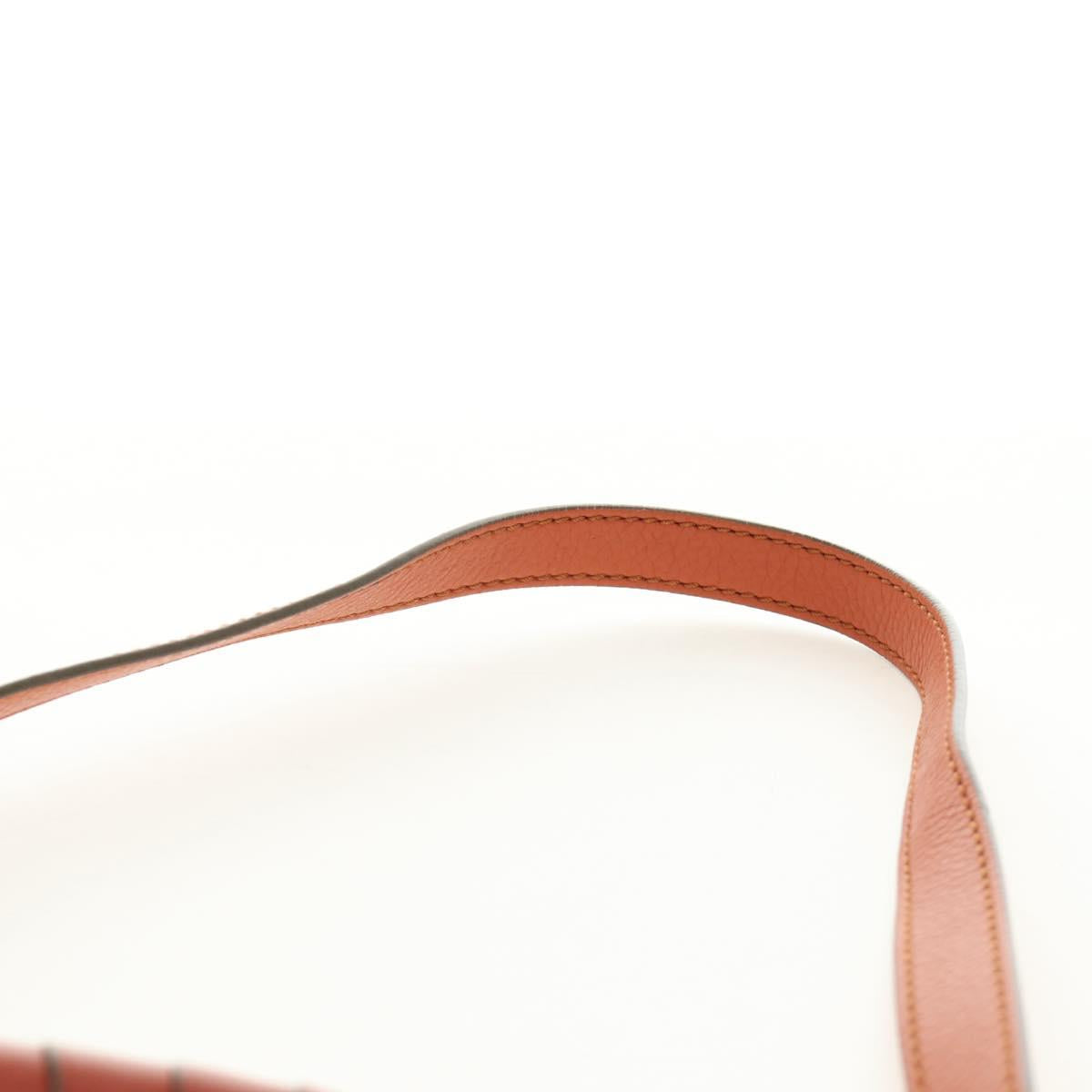 Chloe Marcie Hand Bag Leather 2way Orange Gold Auth 189042A