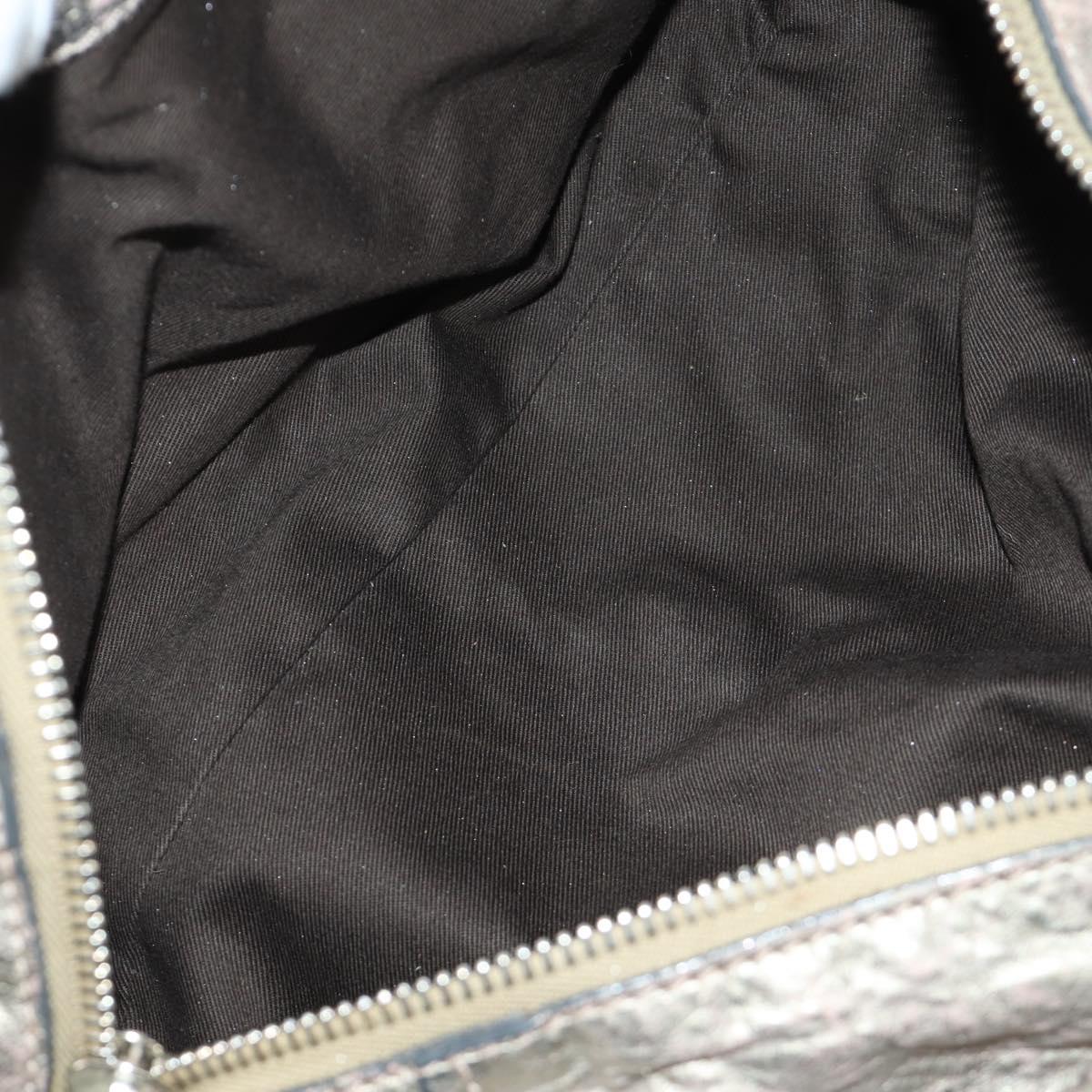 Chloe Paddington Hand Bag Leather Silver Gold Auth 189043M