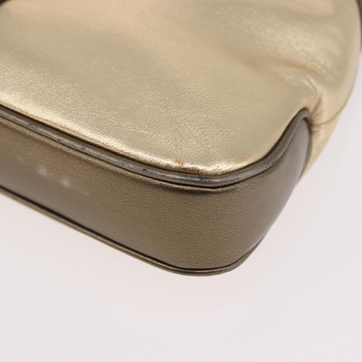 GUCCI Jackie Hand Pouch Leather Gold 005 0775 Auth 189055V