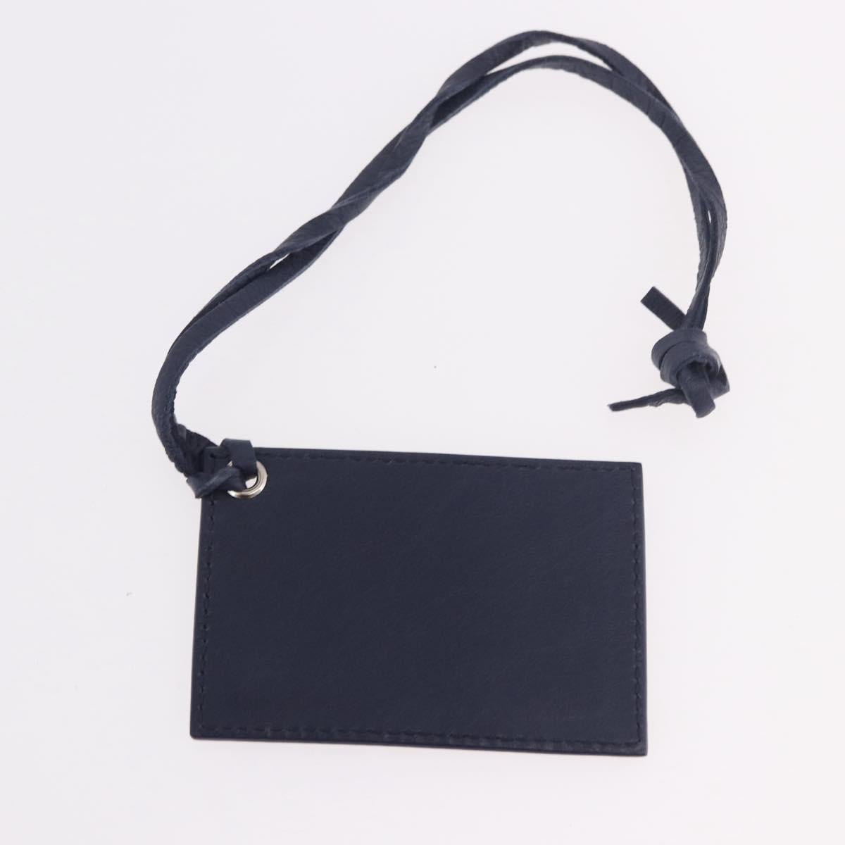BALENCIAGA Classic Envelope Shoulder Bag Leather Navy Silver 319376 Auth 189069V