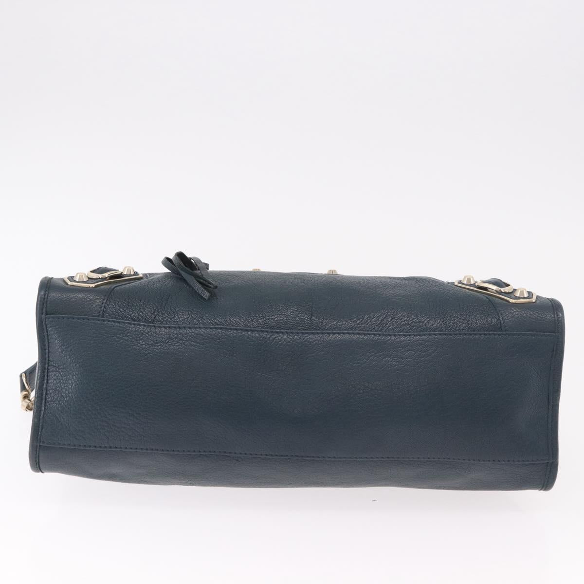 BALENCIAGA Classic Metallic Edge City Leather 2way Green 115748 Auth 189070SM