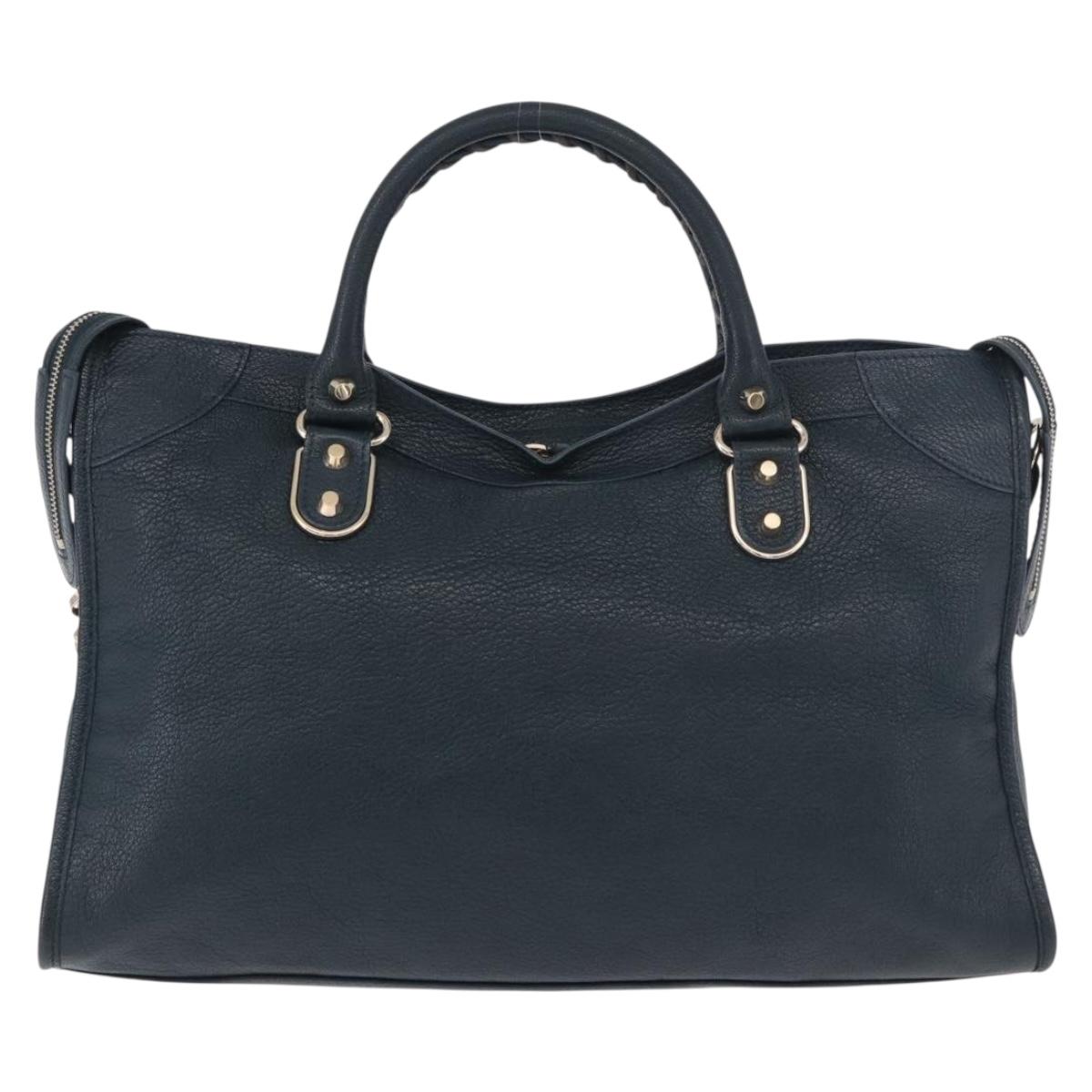 BALENCIAGA Classic Metallic Edge City Leather 2way Green 115748 Auth 189070SM