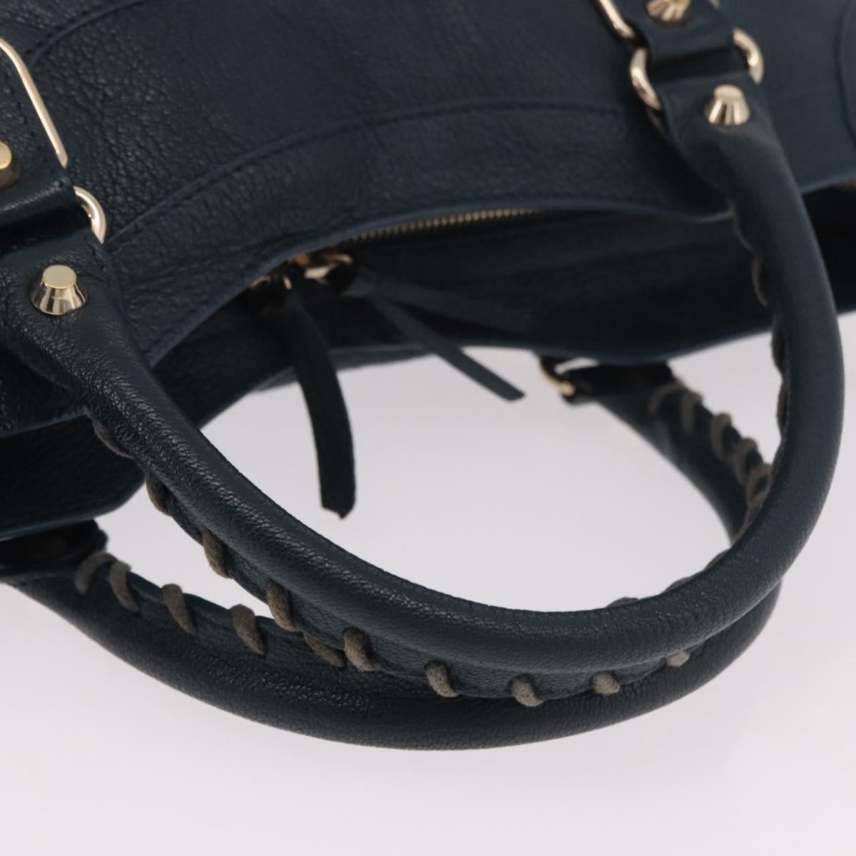 BALENCIAGA Classic Metallic Edge City Leather 2way Green 115748 Auth 189070SM