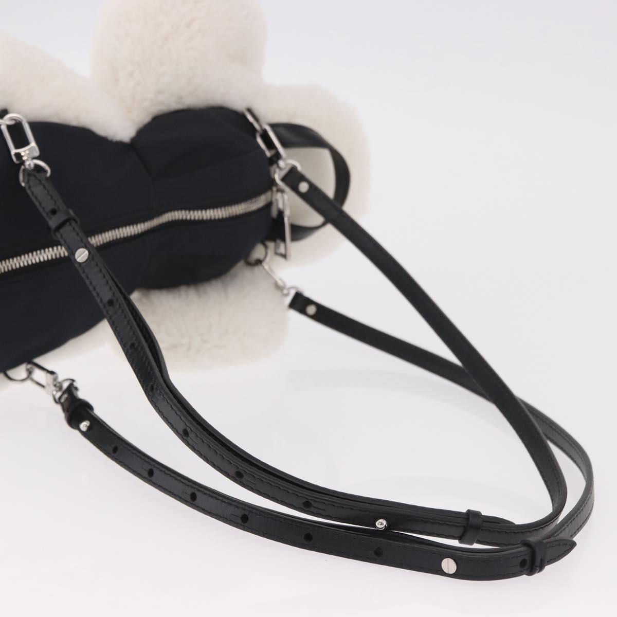 LOUIS VUITTON Monogram Vivienne Backpack Nylon Black LV Auth 189088SM