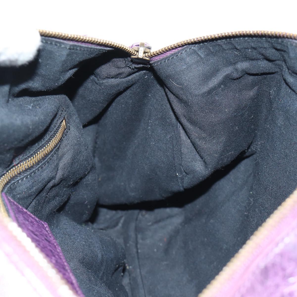 BALENCIAGA Zazigi Hand Bag Leather 2way Purple 128523 Auth 189102M