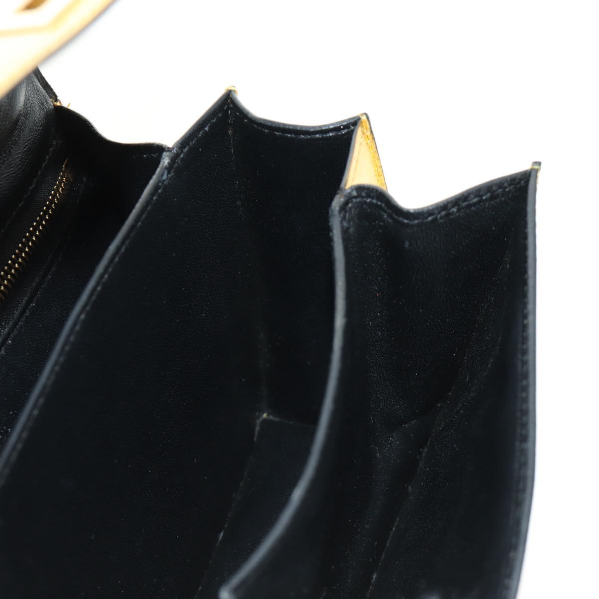 CELINE Shoulder Bag Leather Gold Auth 189106M