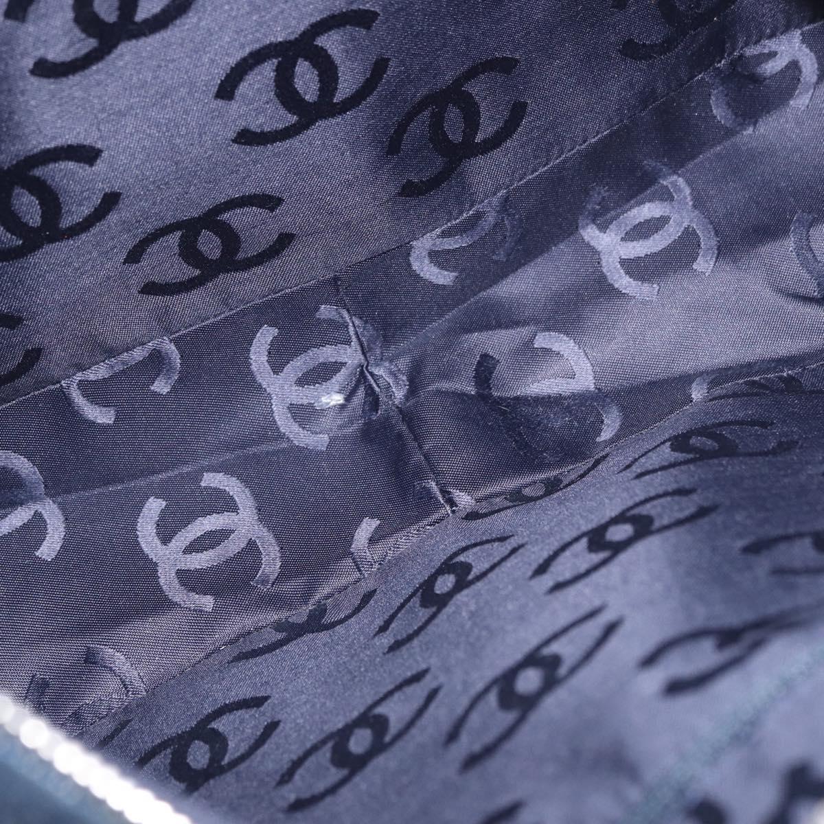 CHANEL Shoulder Bag Denim Blue Silver CC Auth 189111V