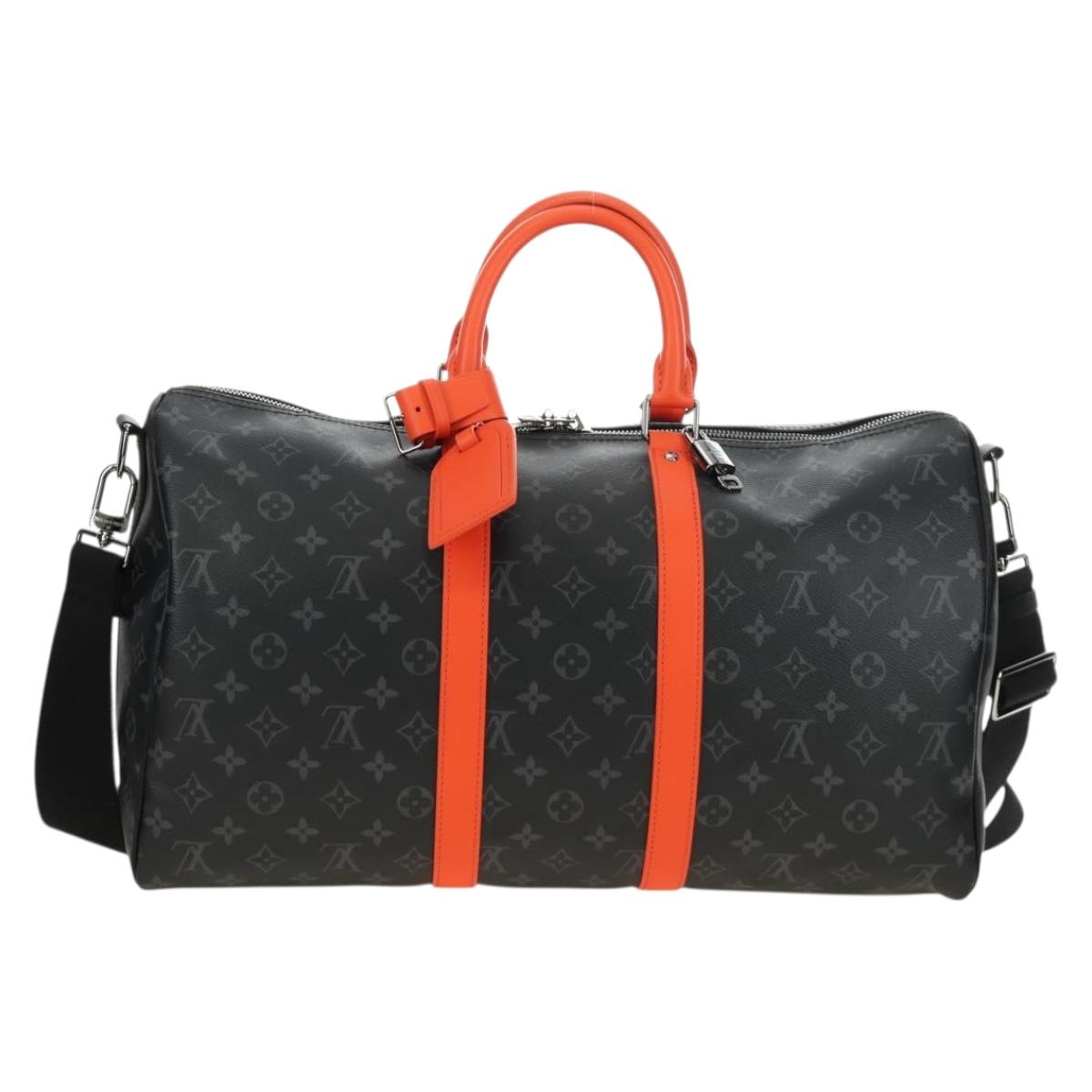 LOUIS VUITTON Monogram Eclipse Keepall Bandouliere 45 M15251 LV Auth 189113SAM