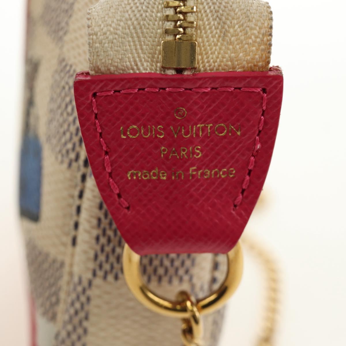 LOUIS VUITTON Damier Azur Mini Pochette Accessoires N58010 LV Auth 189119M