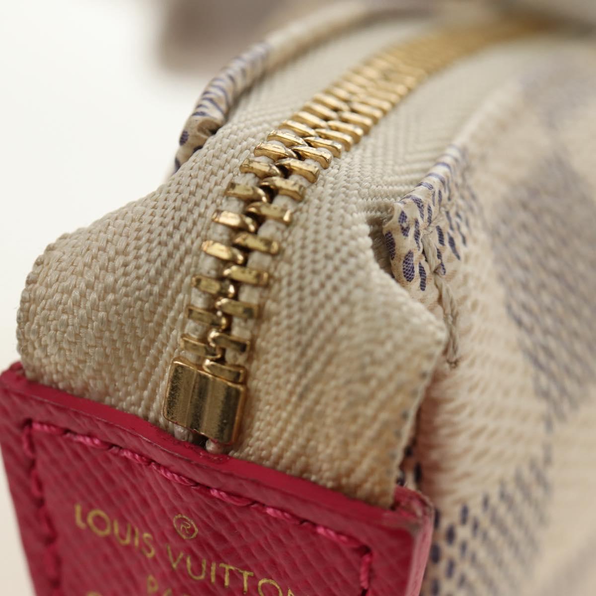 LOUIS VUITTON Damier Azur Mini Pochette Accessoires N58010 LV Auth 189119M