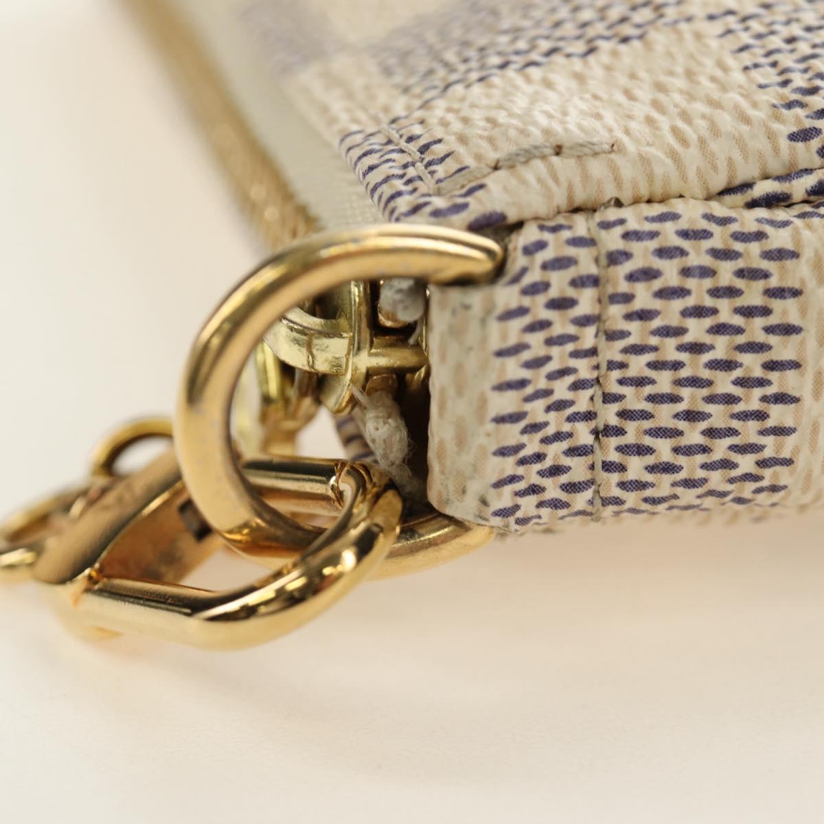 LOUIS VUITTON Damier Azur Mini Pochette Accessoires N58010 LV Auth 189119M