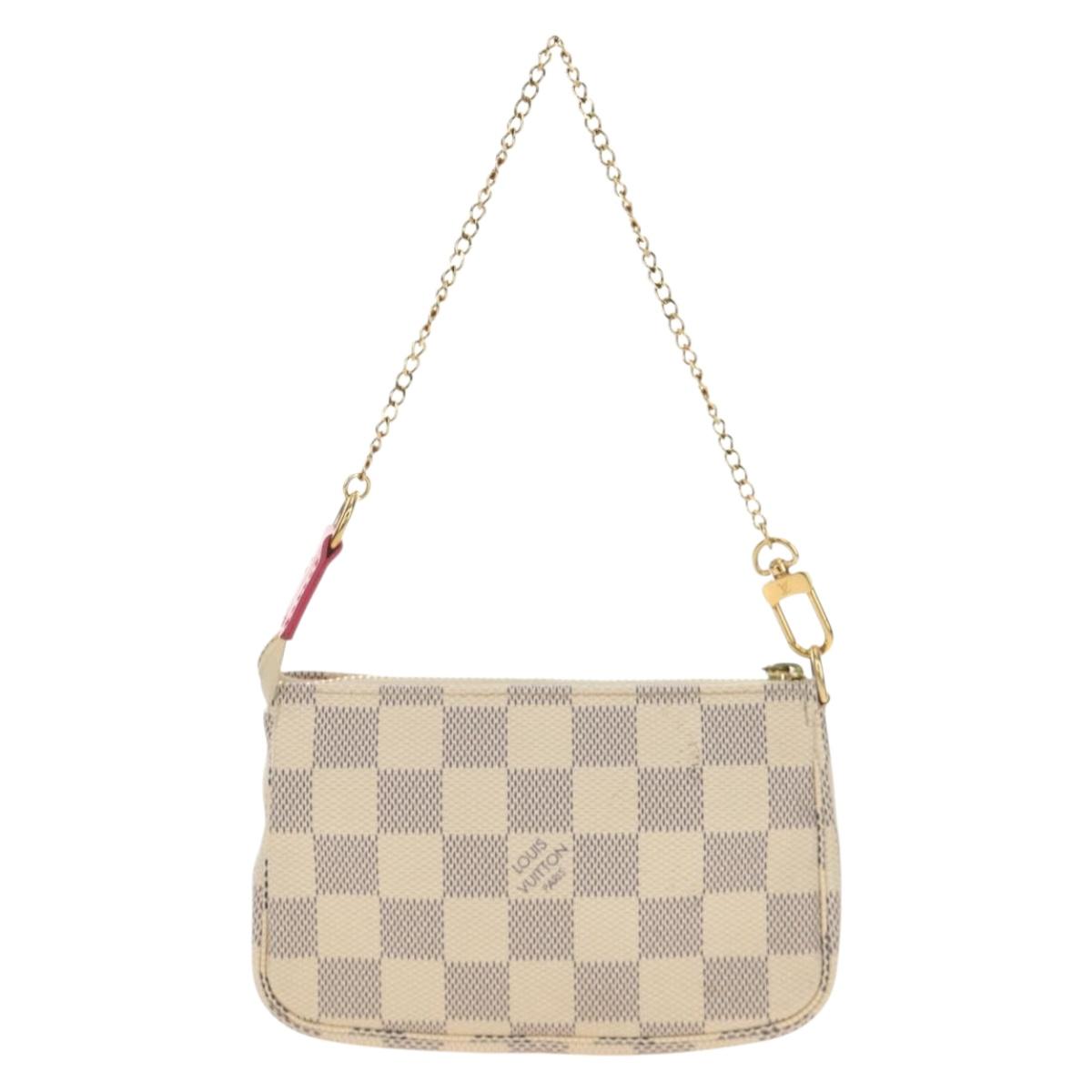 LOUIS VUITTON Damier Azur Mini Pochette Accessoires N58010 LV Auth 189119M