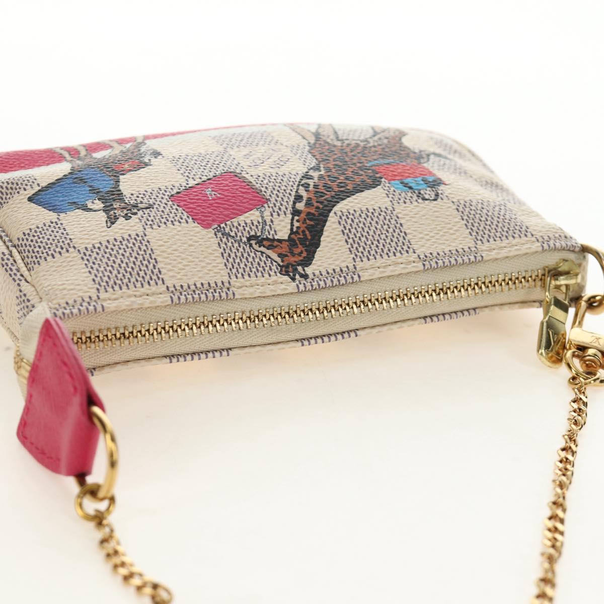 LOUIS VUITTON Damier Azur Mini Pochette Accessoires N58010 LV Auth 189119M